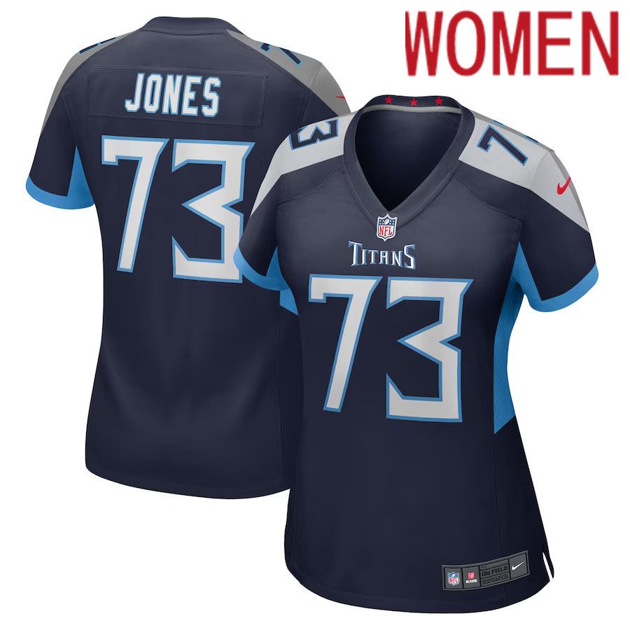 Women Tennessee Titans #73 Jamarco Jones Nike Navy Player Game NFL Jersey->->Women Jersey